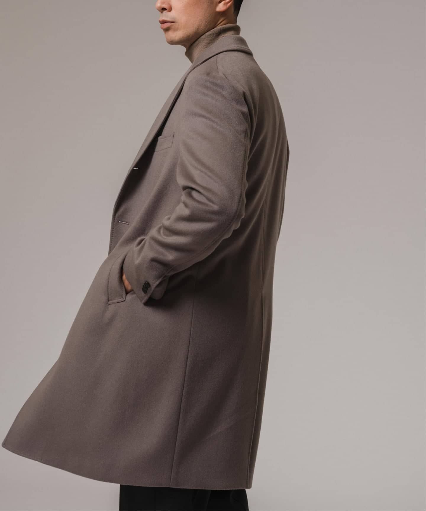 追加》SUPER 140's ウール / カシミヤ チェスターコート（チェスター