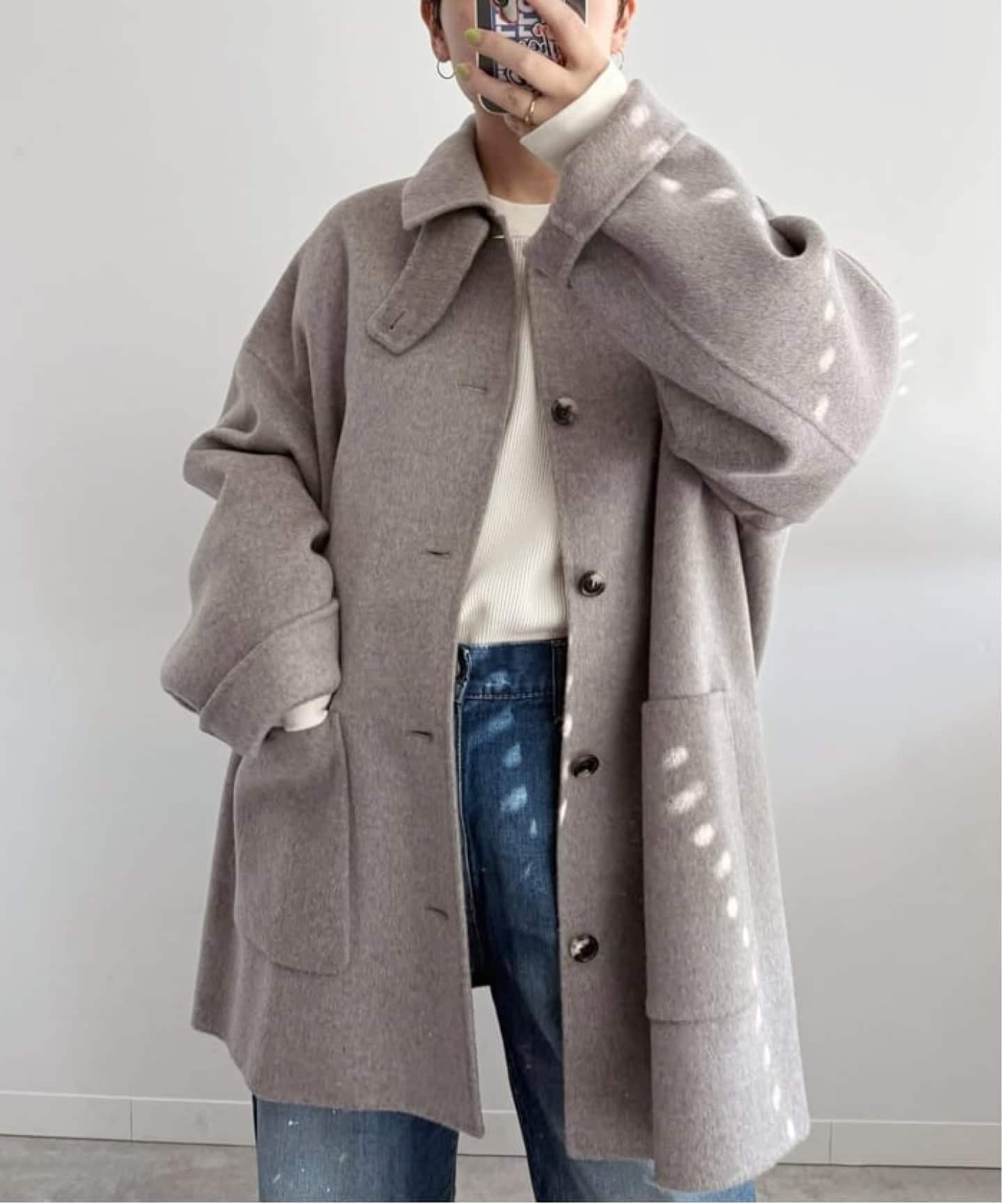 ≪追加≫ハミルトンバルカラーミドルコート（ステンカラーコート