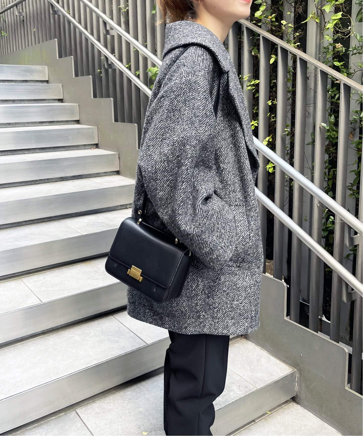 16日まで☆Spick & Span Wスライバーヘリンボーンミドルコート