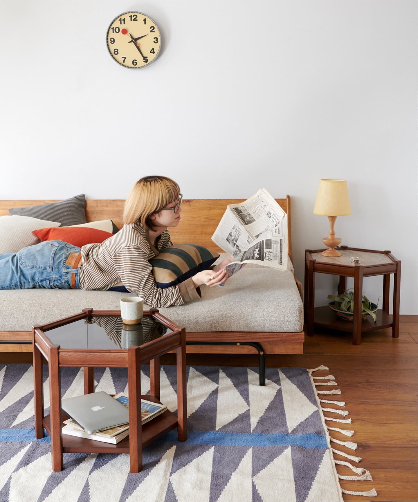 BROOKS HEXAGON TABLE_lino(GRY) ブルックスヘキサゴンテーブル