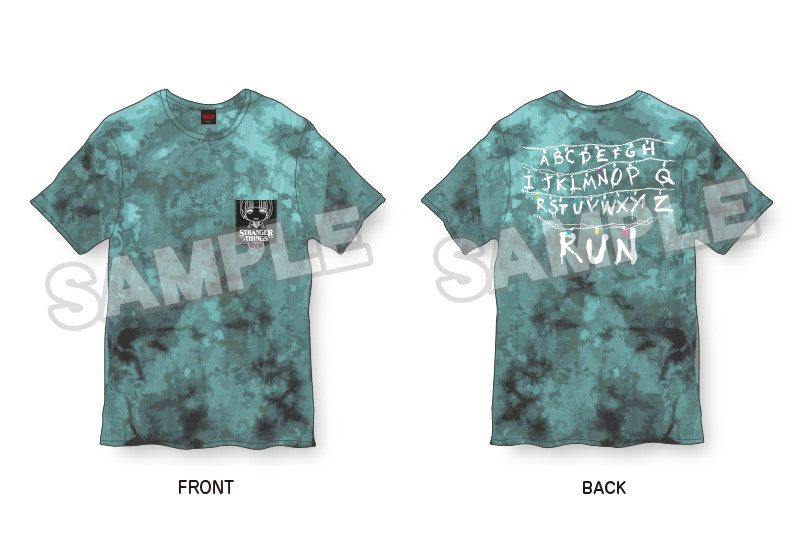 Stranger Things クリスマスライト UPSIDEDOWN タイダイTシャツ