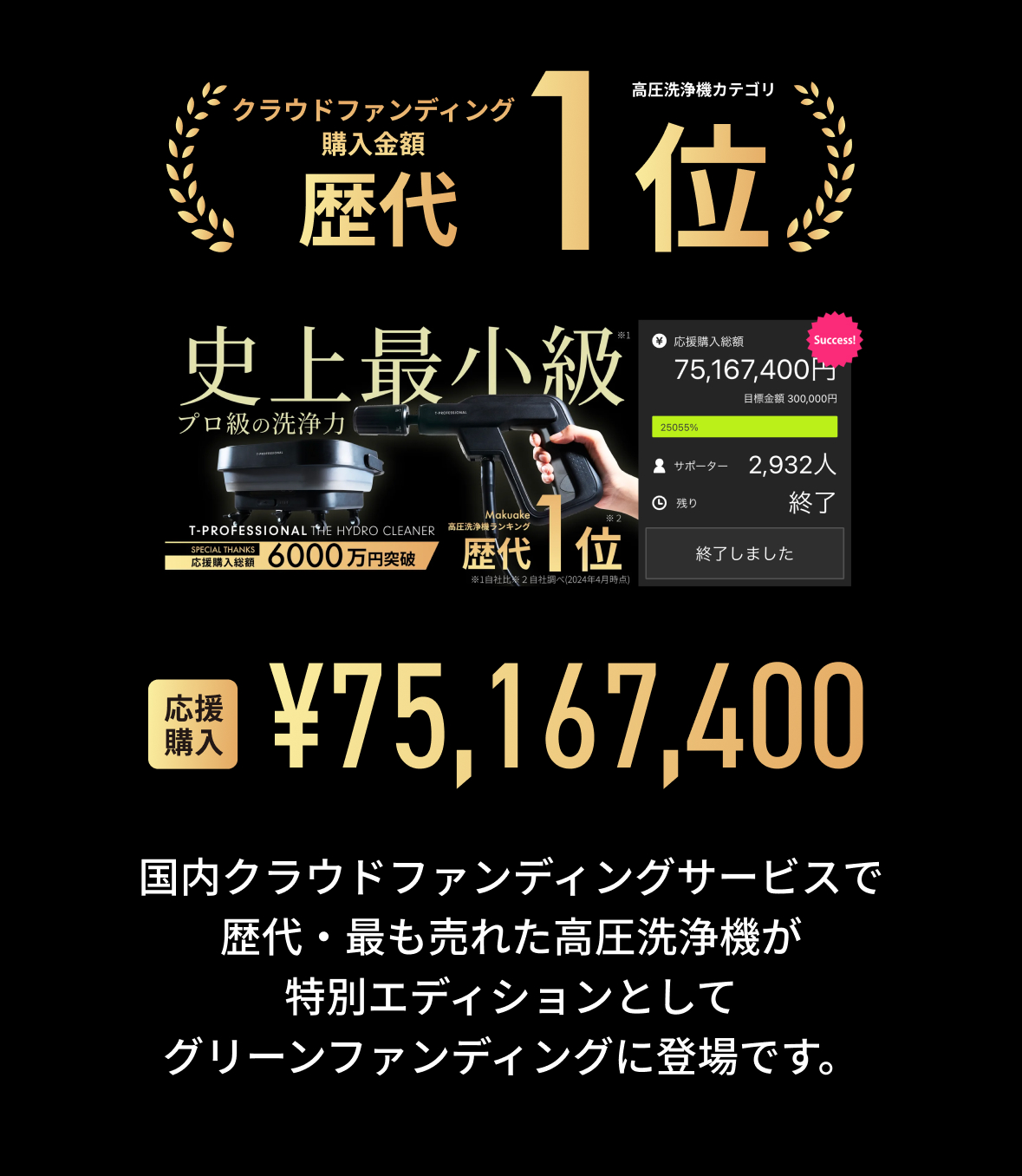 T-PROFESSIONAL THE HYDRO CLEANER | GREENFUNDING