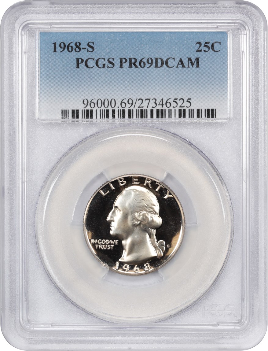 1968-S PCGS PR68 25C 硬貨 1968-S PCGS PR68 25C 硬貨 1968-S PCGS