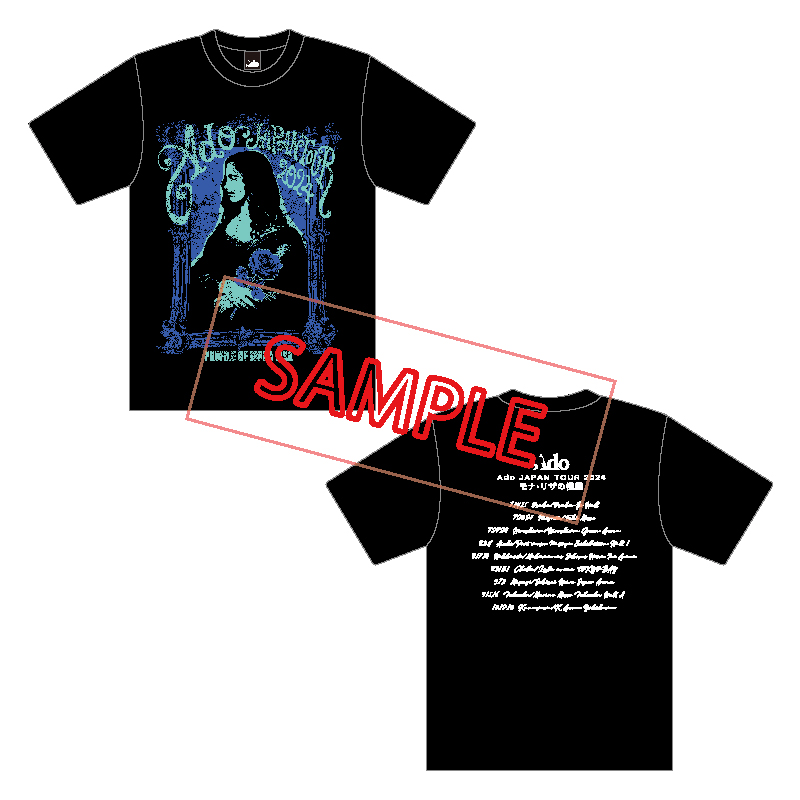 Adoのドキドキ秘密基地」公式Tシャツ ver.3 黒【Ado Official Shop】