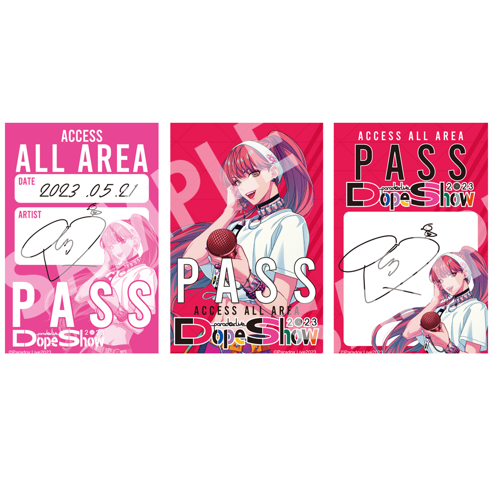 Paradox Live Dope Show 2023 バックステージパス風サテンステッカー