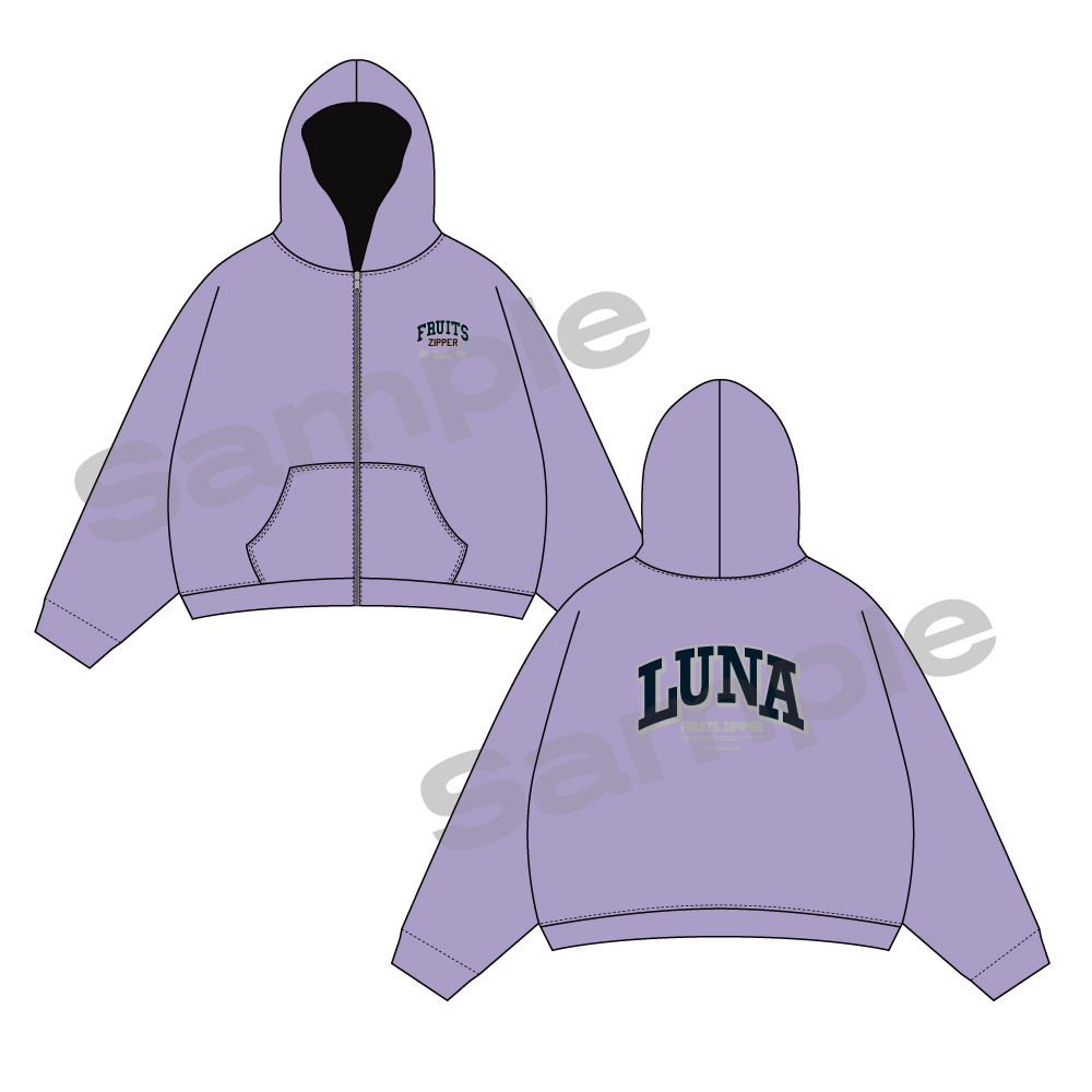 FRUITS ZIPPER 月足天音 OSHI APIパーカー FRUITS ZIPPER フルーツ