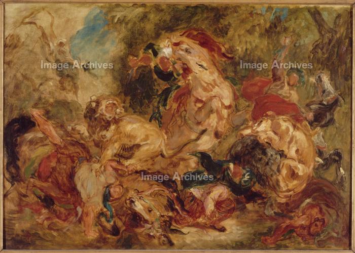 作品詳細 | ライオン狩り（下絵） | イメージアーカイブ - DNPアート