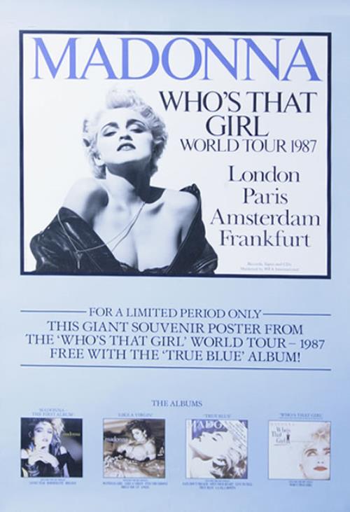 Madonna Who's That Girl World Tour UK Promo poster (513944)