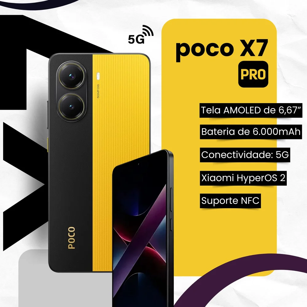POCO X7 Pro イエロー 8GB 256GB Smartphone Xiaomi Poco X7 Pro 5G