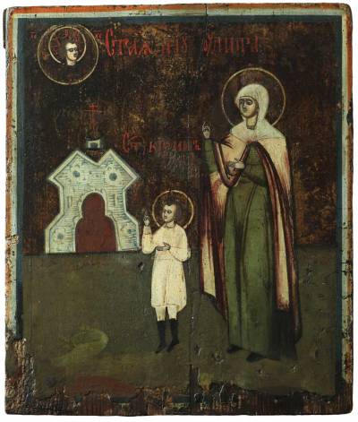 イコン ロシア正教聖キリクスとユリタСвятой Кирик и Иулитта Святые