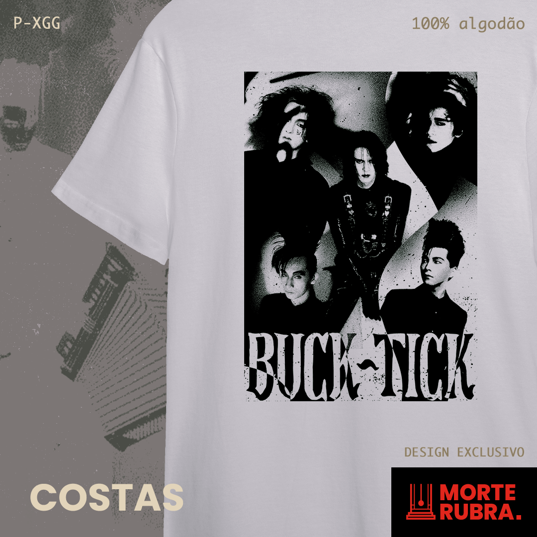 T-Shirt Quality Buck Tick - Aku no Hana (BRANCA) em Morte Rubra