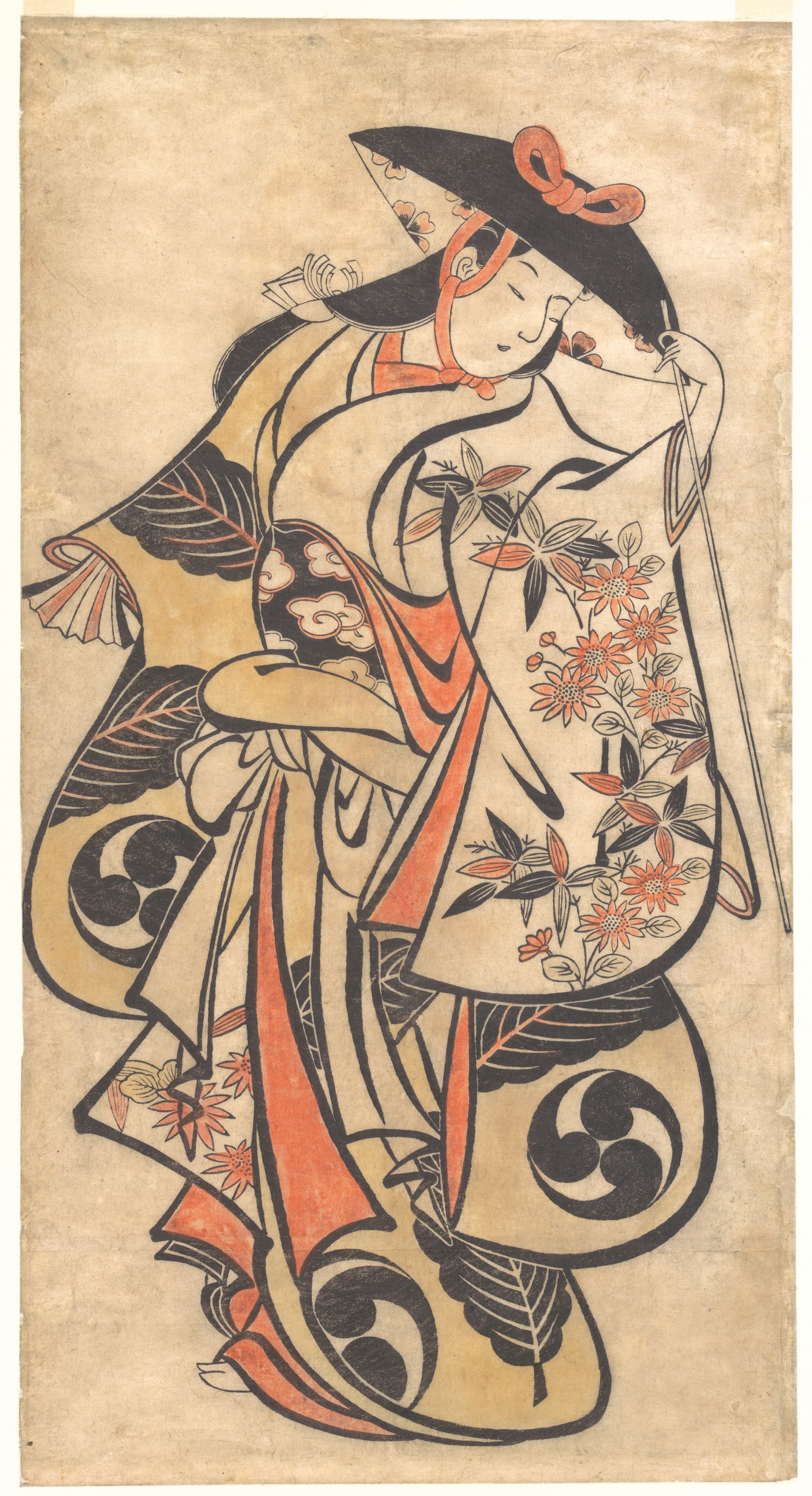 Attributed to Torii Kiyonobu I - Kabuki Actor - Japan - Edo period