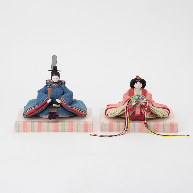 青と赤のガラス雛人形セット 青と赤のガラス雛人形セット ガラス雛