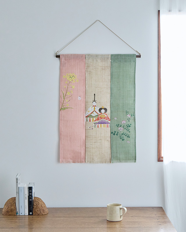 中川政七商店 手織り麻 のれん 暖簾 目隠し 間仕切り タペストリー