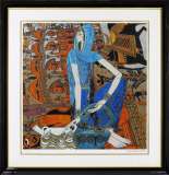 玉村豊男サンジェルマン・デ・プレ駅のポストシルクスクリーンジクレー