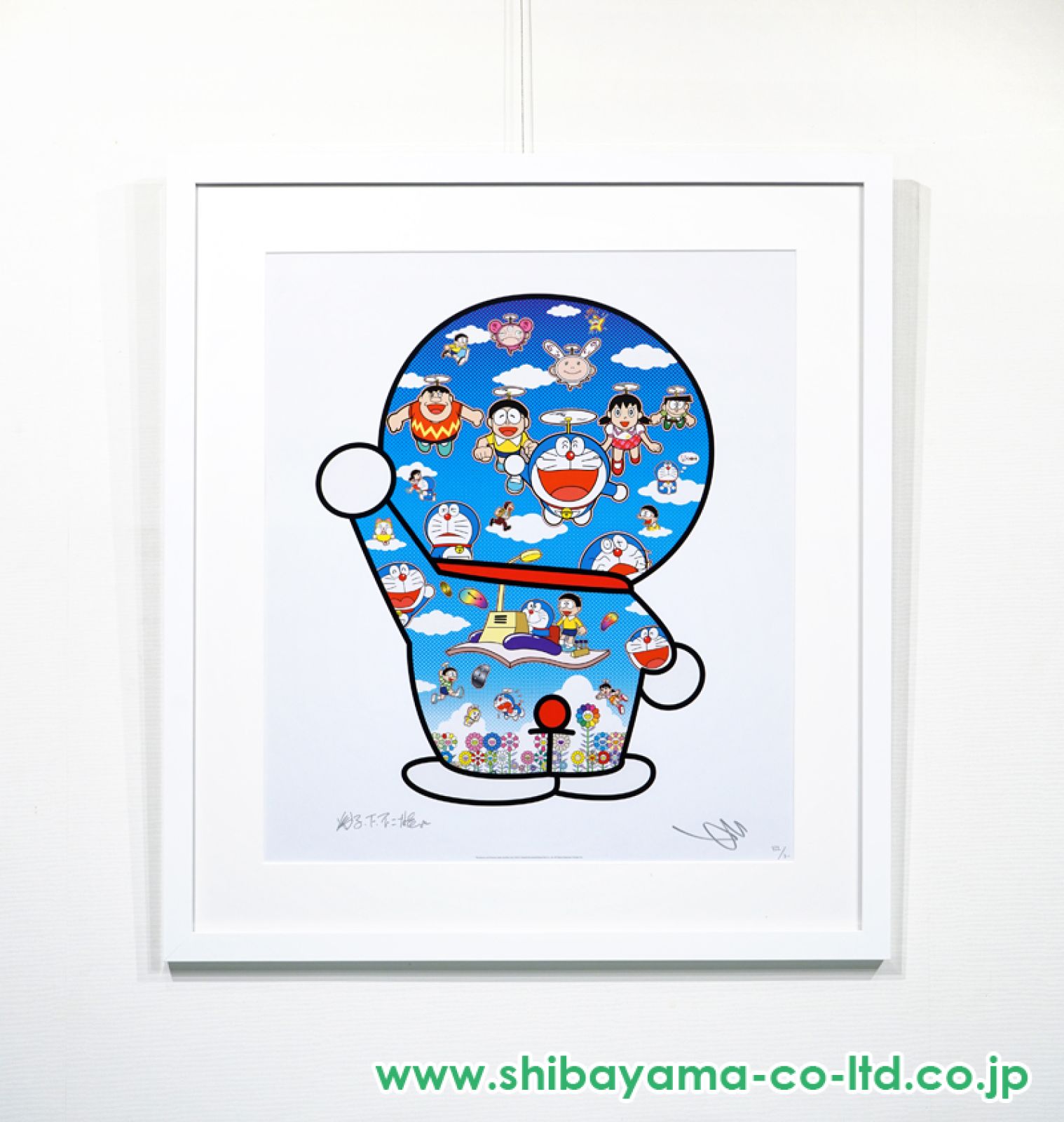 村上隆「青空の下のドラえもん達」オフセット・リトグラフ :: 絵画買取