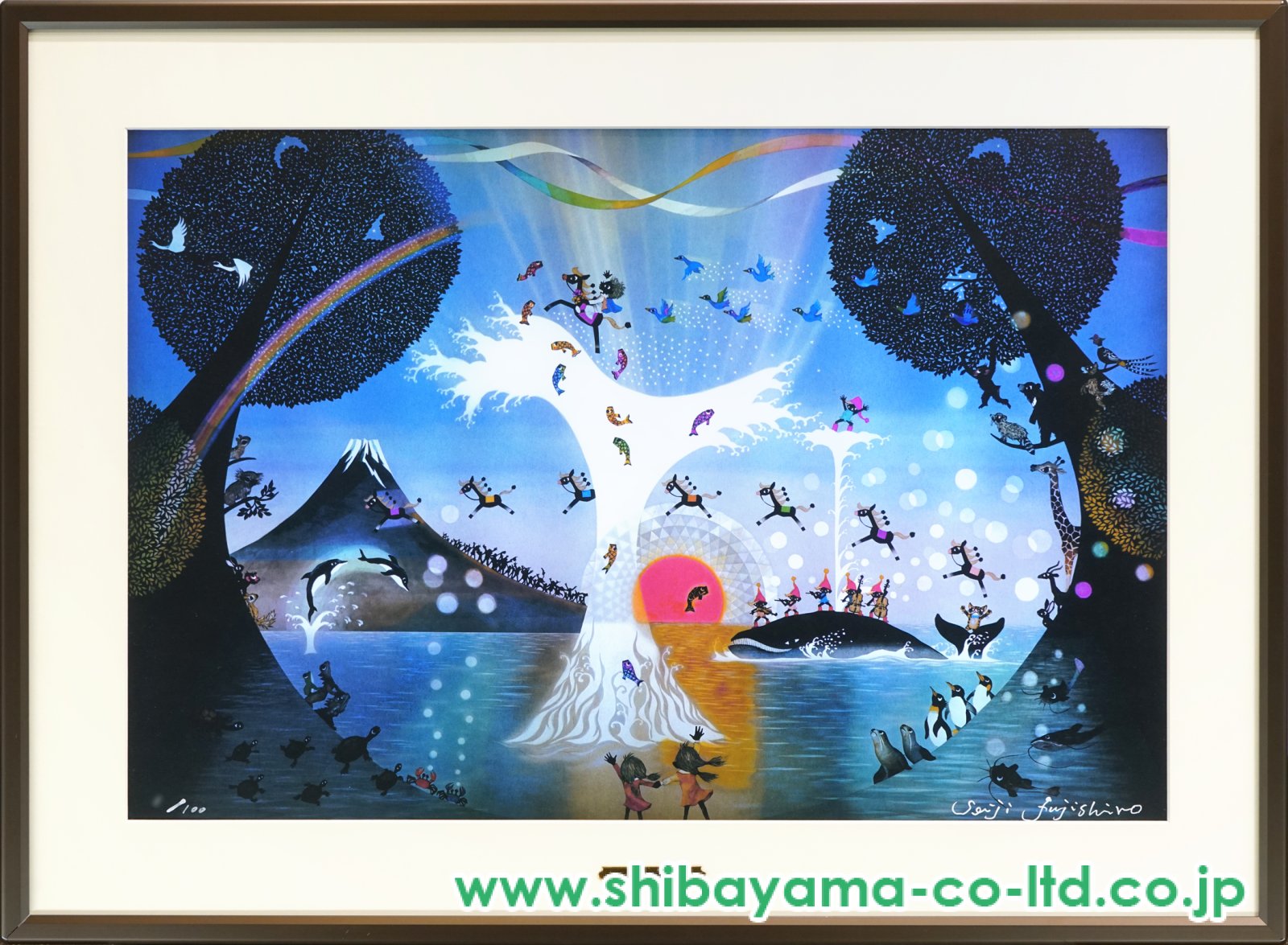 藤城清治「ラベンダー畑の夢」レフグラフファイン版画 直筆サイン 証明