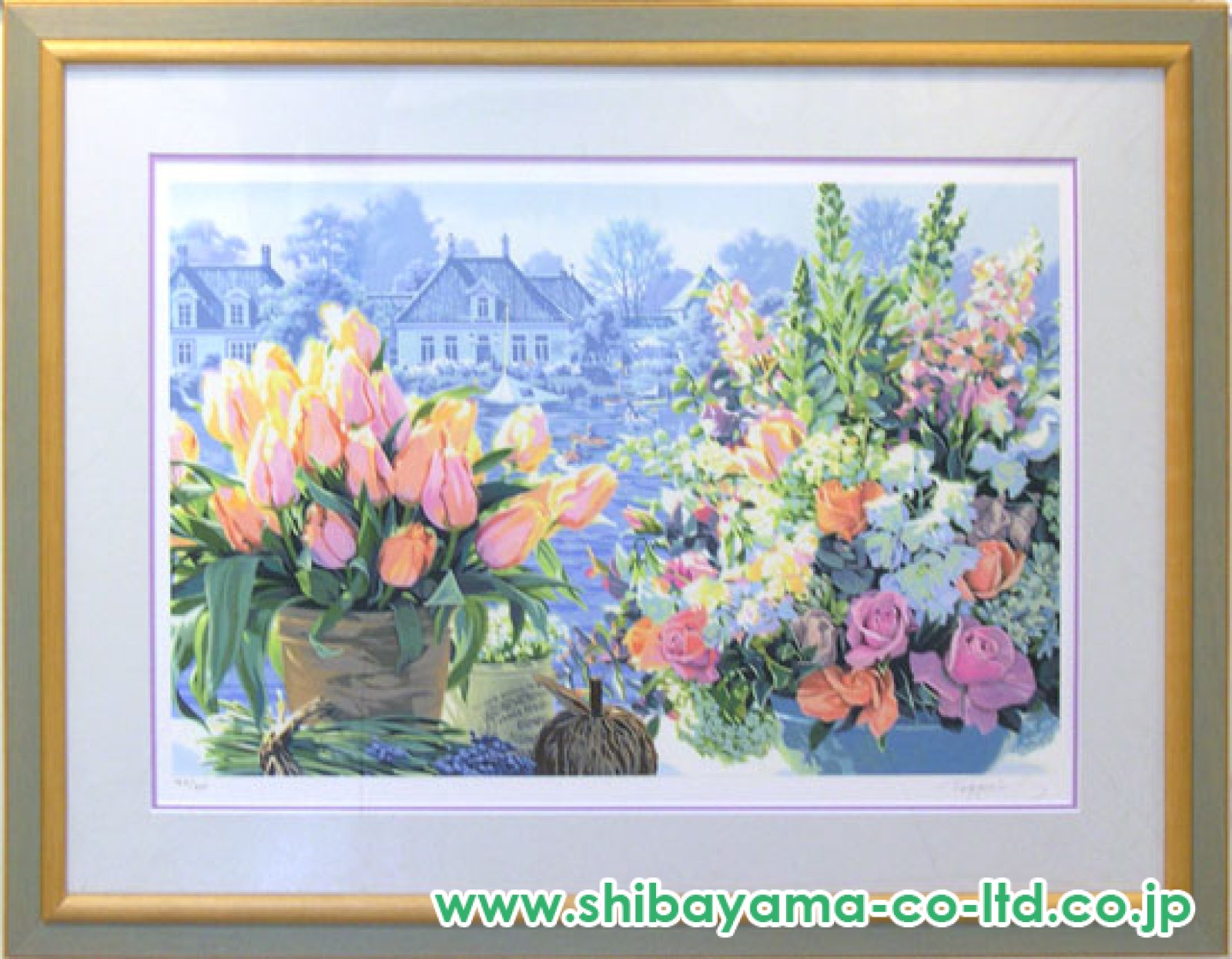 笹倉鉄平「ブルーメンス」シルクスクリーン :: 絵画買取・販売 - シバヤマ