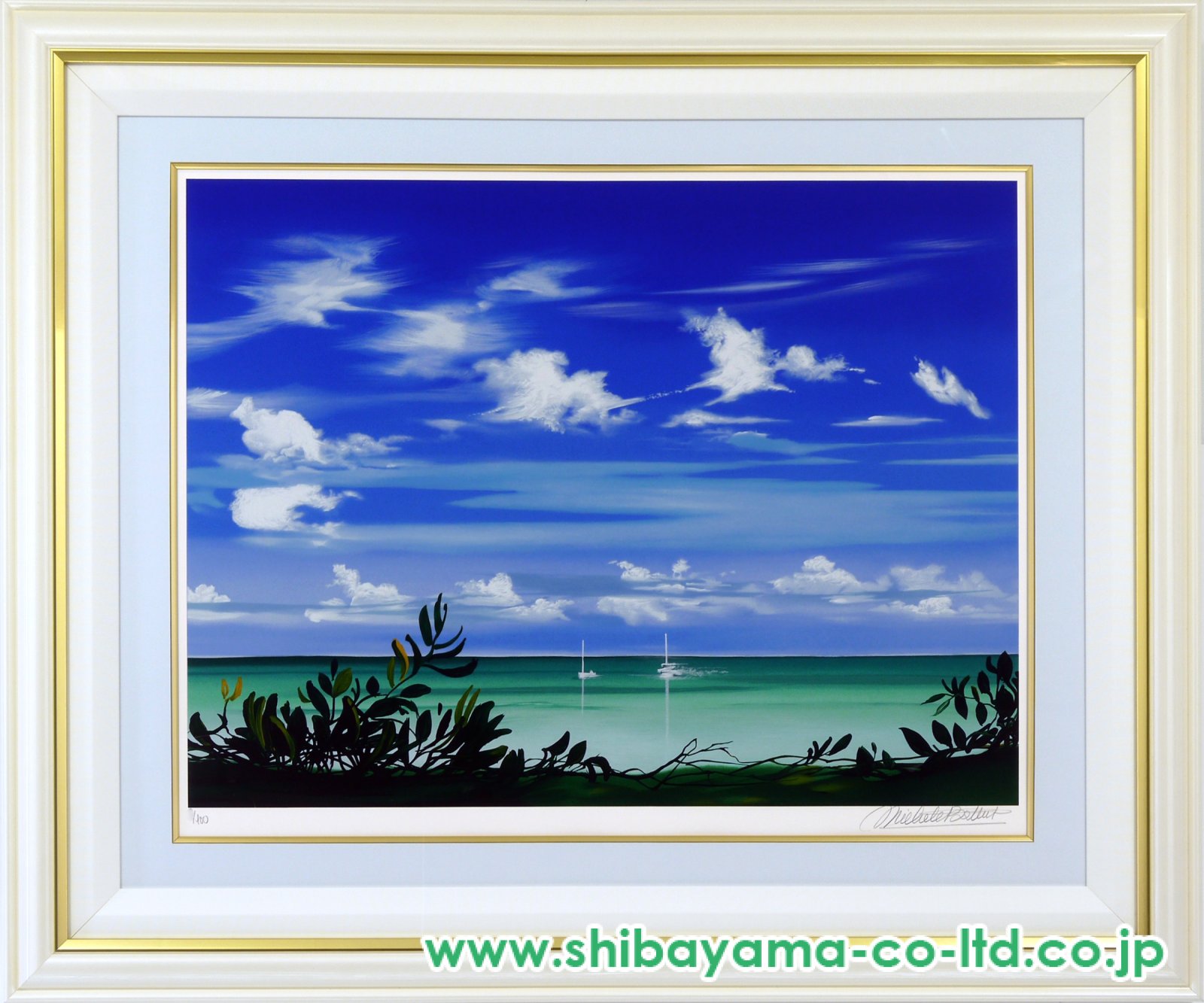 ∇花∇【ミッシェル・バテュ】作 ジークレー版画6号風絵画『美しきパリ