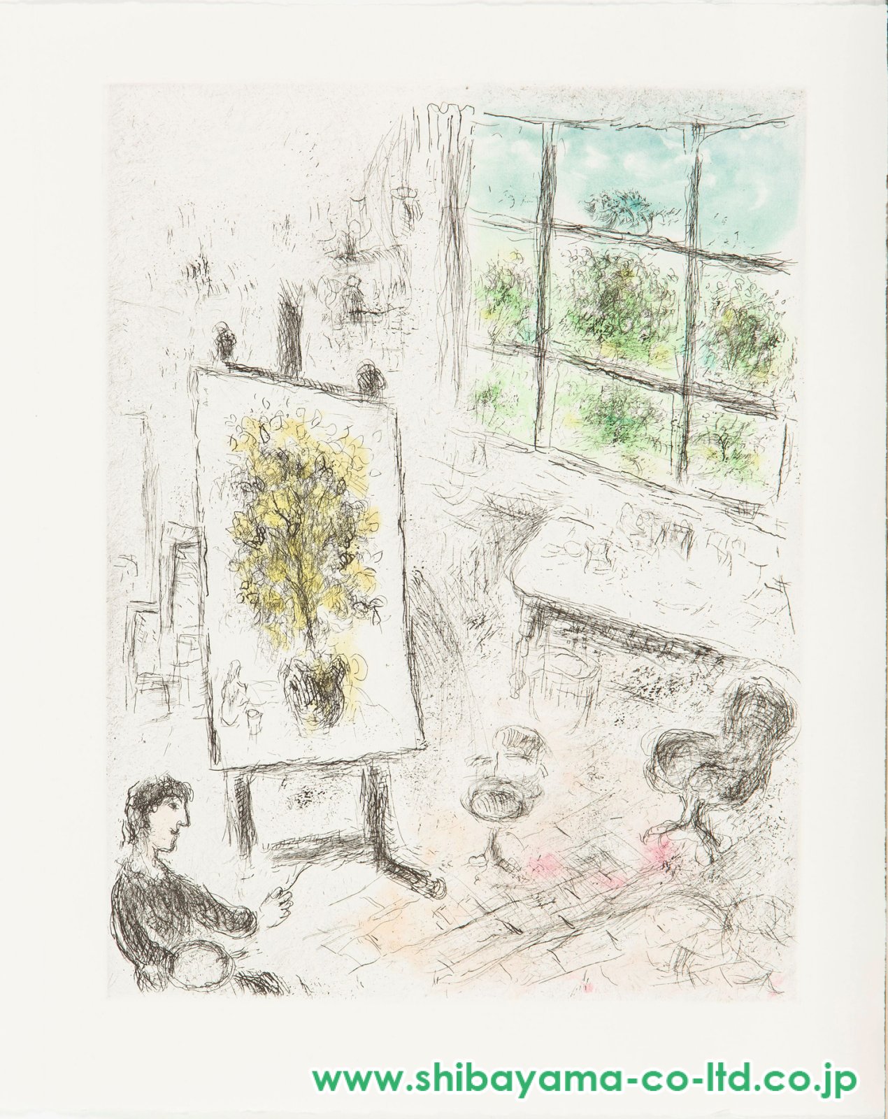 マルク・シャガール「以心伝心」エッチング＋アクアチント＋挿画本