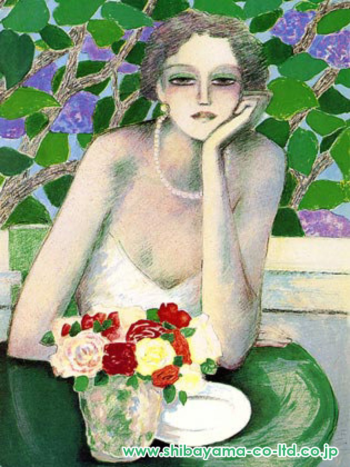 カシニョール リトグラフ カシニョール リトグラフ 庭 1989年