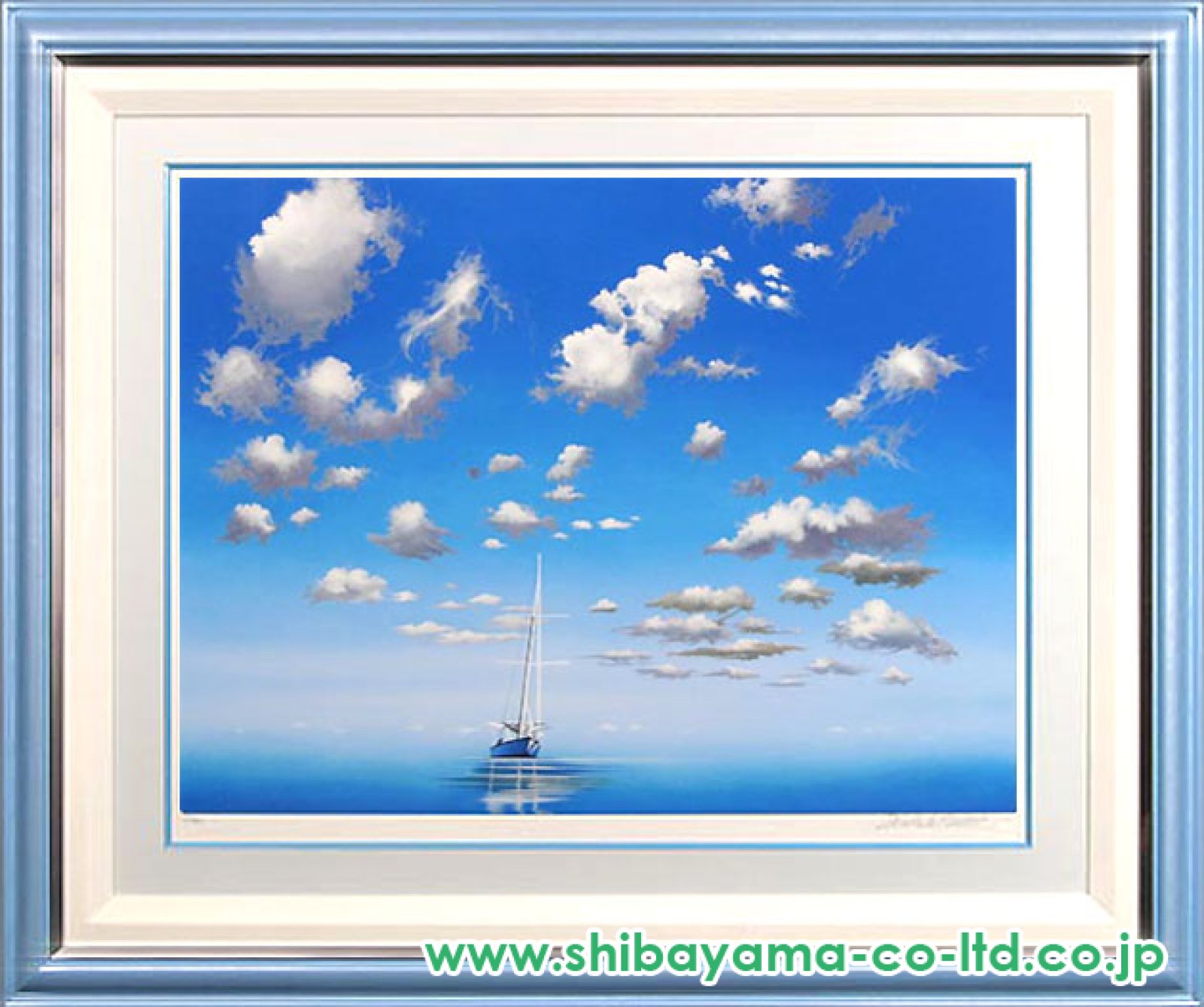 ミッシェル・バテュ「青い輝き」シルクスクリーン :: 絵画買取・販売