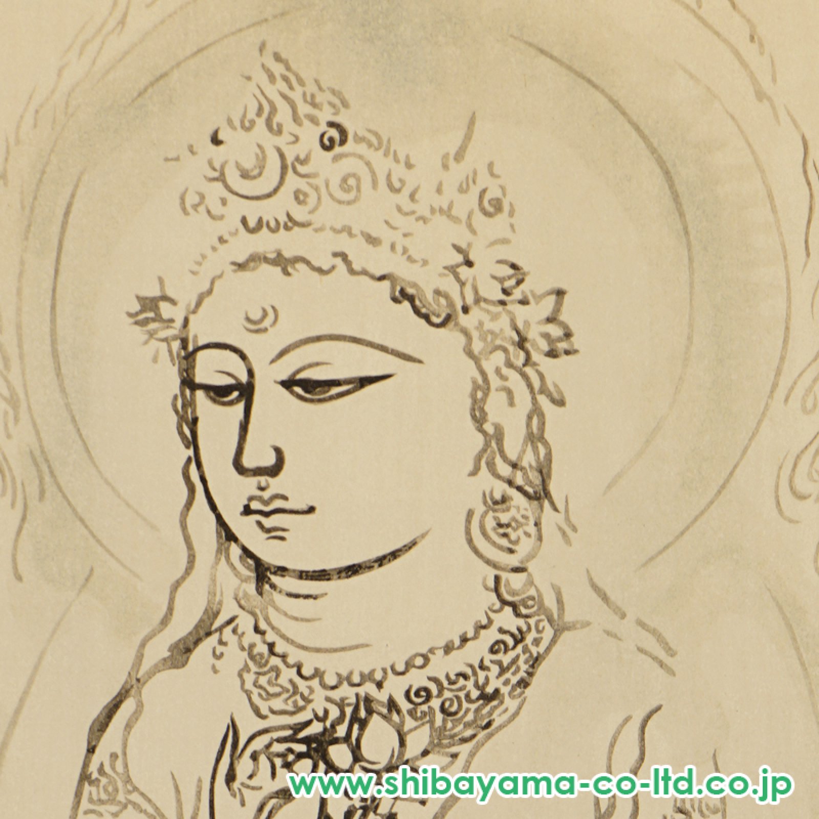 村上華岳「観世音菩薩像」木版画 :: 絵画買取・販売 - シバヤマ