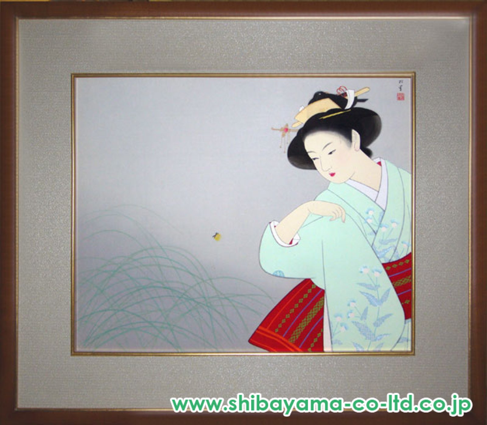 上村松園 新蛍 2011 シルクスクリーン 上村淳之監修 上村松園『新