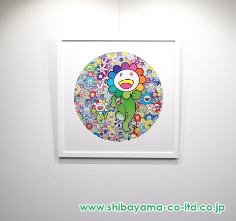 村上隆エディションサイン入りポスター「お花畑の中に顔をうずめる