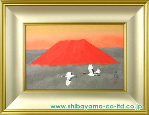 リトグラフ 二重作龍夫 作 EP「桜花爛漫」金運富士山縁起物運気アップ