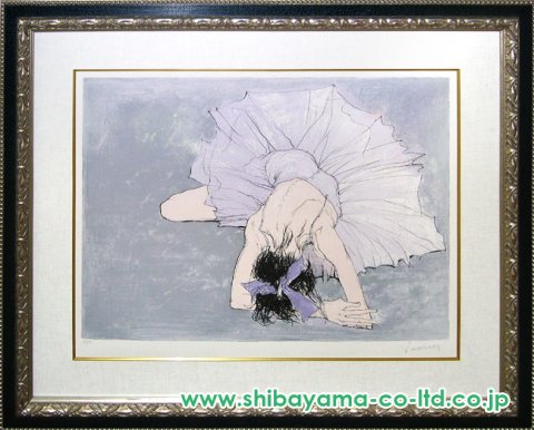 ジャン・ジャンセン「紫のリボンのバレリーナ」リトグラフ :: 絵画買取