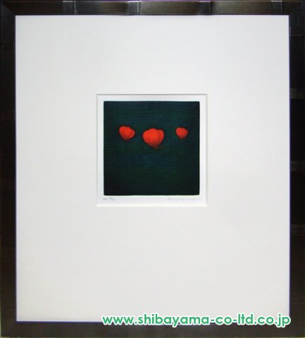 浜口陽三メゾチント「真紅の蝶」148/180