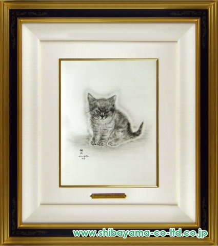 藤田嗣治「猫の本より『アヒノア』」コロタイプ :: 絵画買取・販売