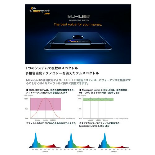 maxspect MJ-L165 LED 海水 サンゴ 水槽 ライト 照明 | チャーム