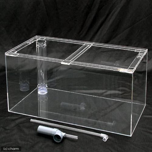 水槽 アクリル水槽 オーバーフロー透明3重管(90×45×45cm) 別途送料