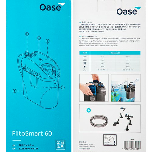 Oase 外部フィルター フィルトスマート60 交換用ろ材付き 30~45cm水槽