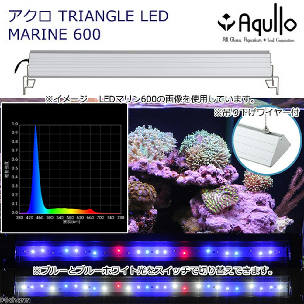 アクロ TRIANGLE LED MARINE 600 20000K 海水魚 サンゴ 照明 水槽