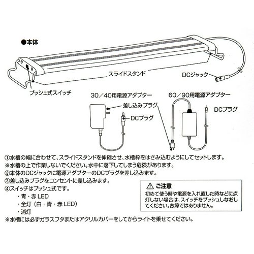テトラ パワーLEDライト 60 アクアリウム 水槽 植物育成ライト 防水