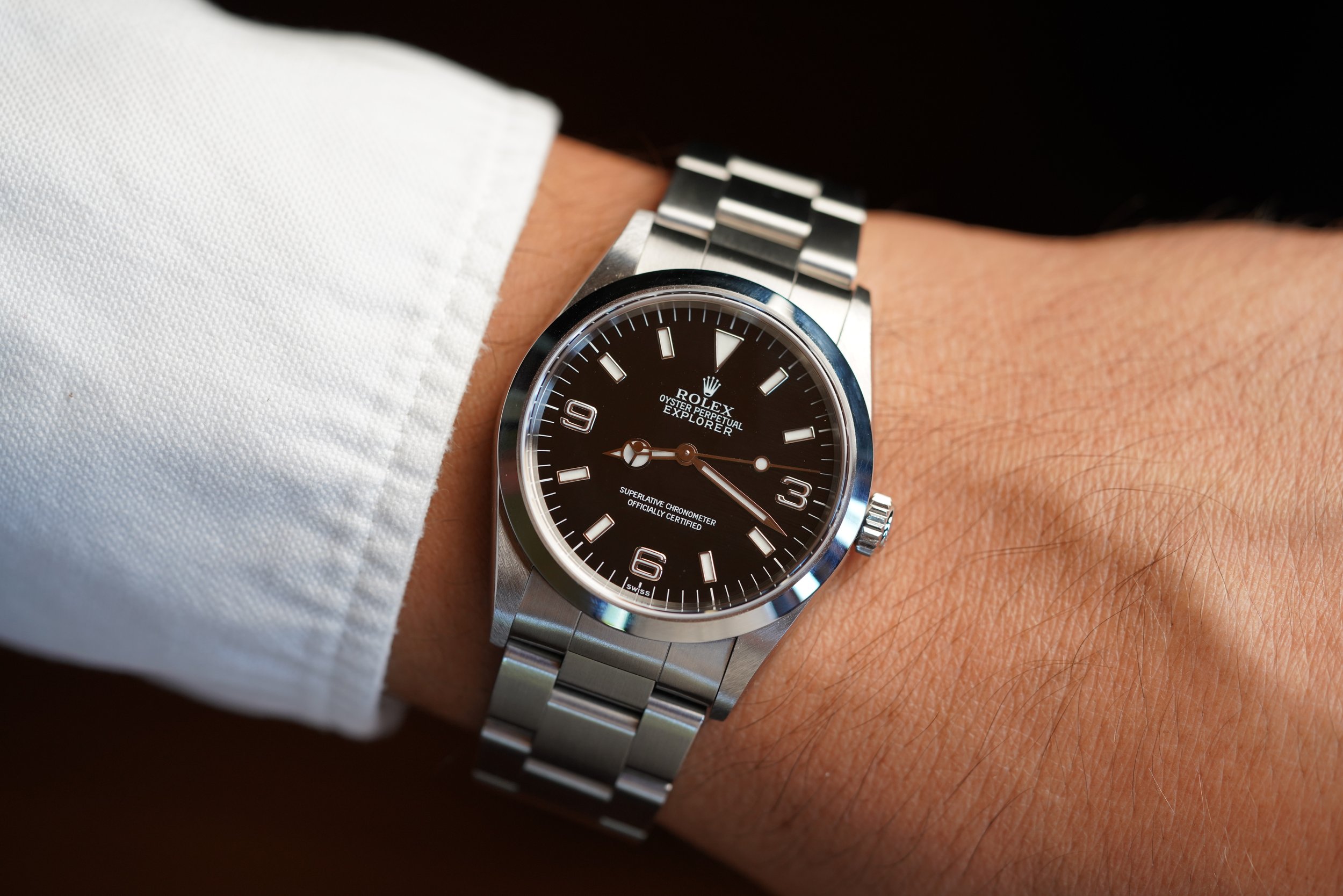 Rolex Explorer I Reference 14270 Mint Unpolished Full Set — Wind