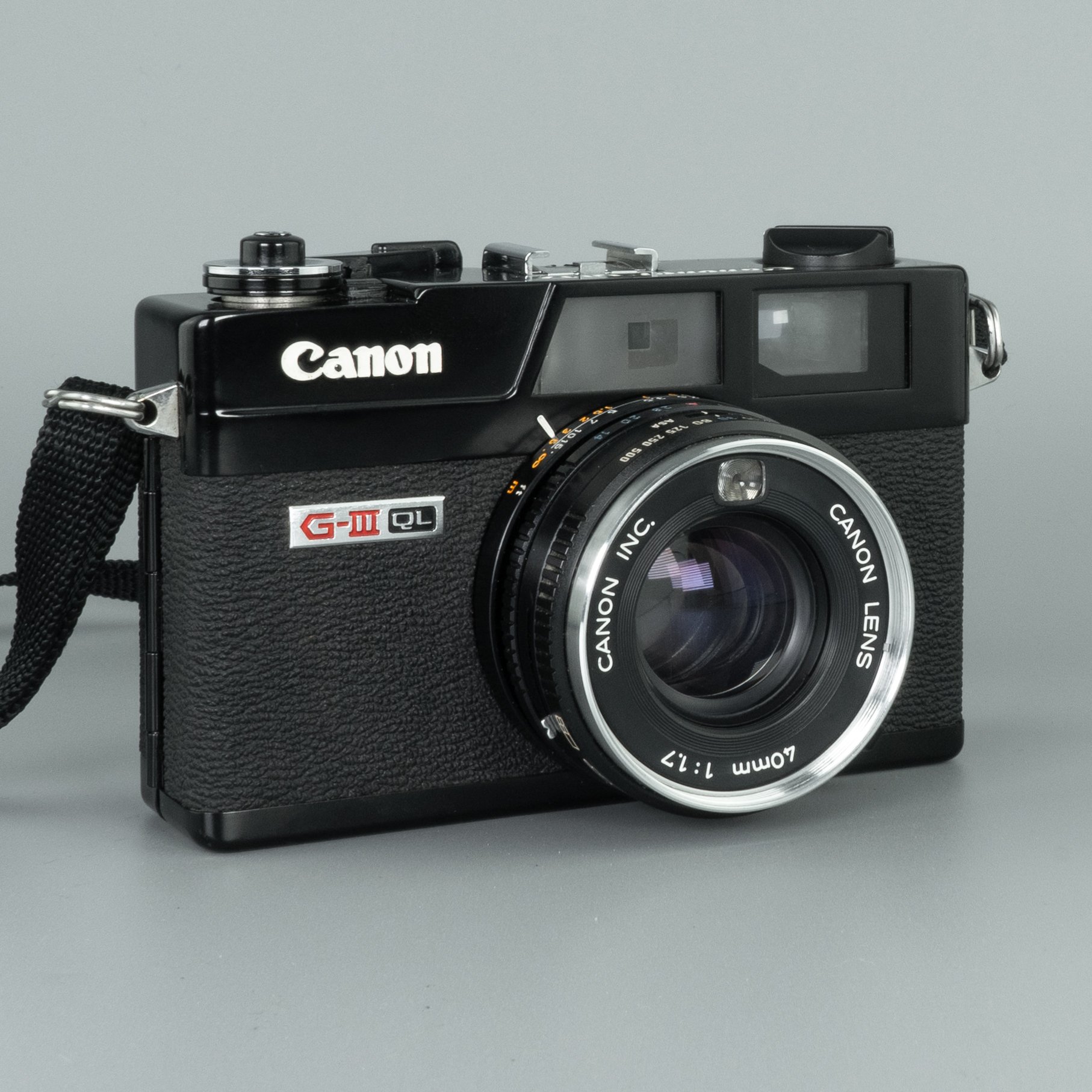 完動 Canonet Giii QL17 ブラックレンジファインダー AEOK 完動