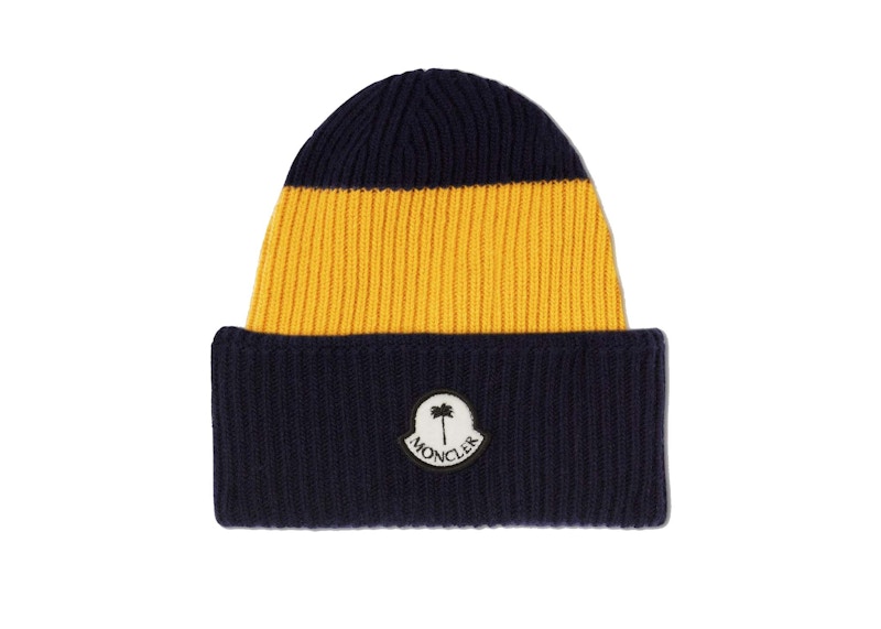 Moncler x Palm Angels Wool Beanie Yellow/Blue - FW23 - JP