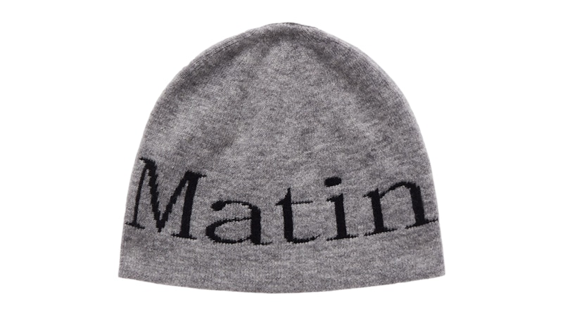 Matin Kim Logo Jacquard Short Beanie Grey - SS25 - US