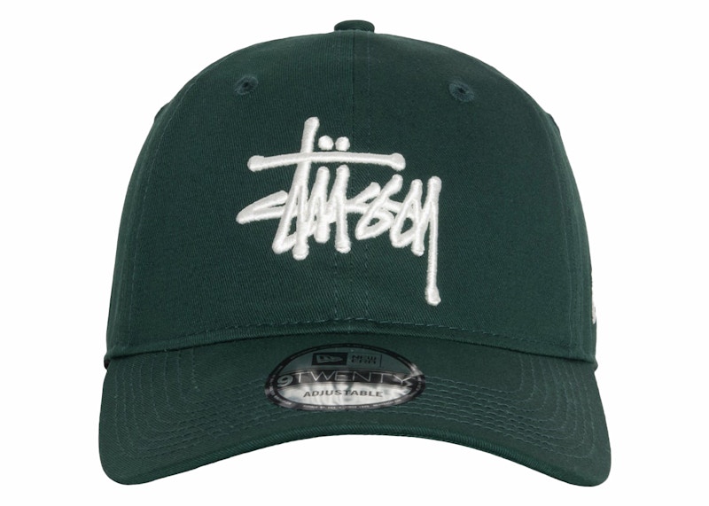 Stussy New Era 9Twenty Basic Strapback Dark Green Men's - SS24 - US