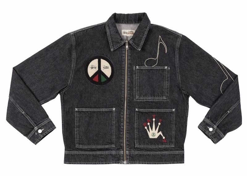 Stussy x Patta Zip Work Jacket Black Men's - SS24 - US