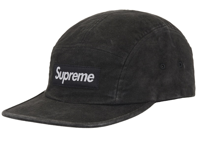 Supreme 2-Tone Moleskin Camp Cap Black - FW25 - JP