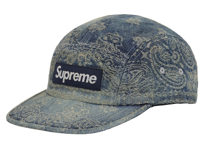 Supreme Bandana Jacquard Denim Camp Cap Blue - SS25 - US