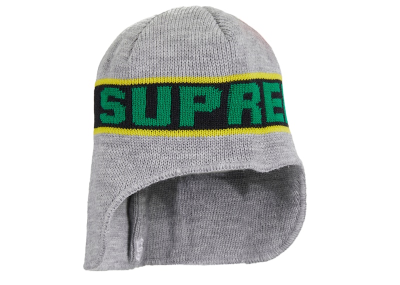Supreme Earflap Beanie Heather Grey - FW23 - US