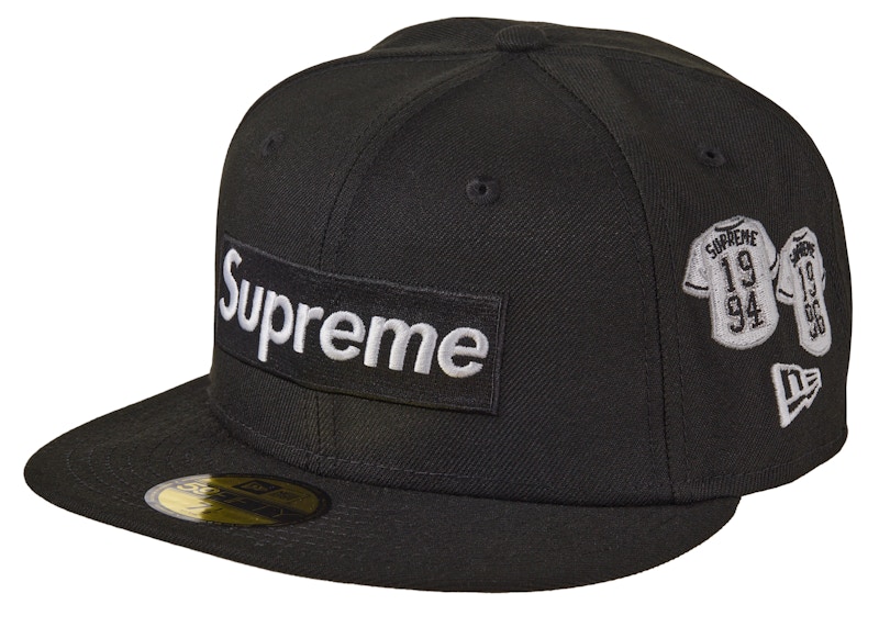 Supreme Jerseys Box Logo New Era Fitted Hat Black - FW24 - US