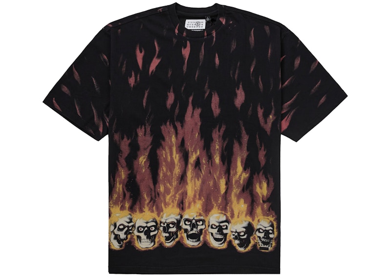 Supreme MM6 Maison Margiela Liquid Blue Oversized Tee Black Men's