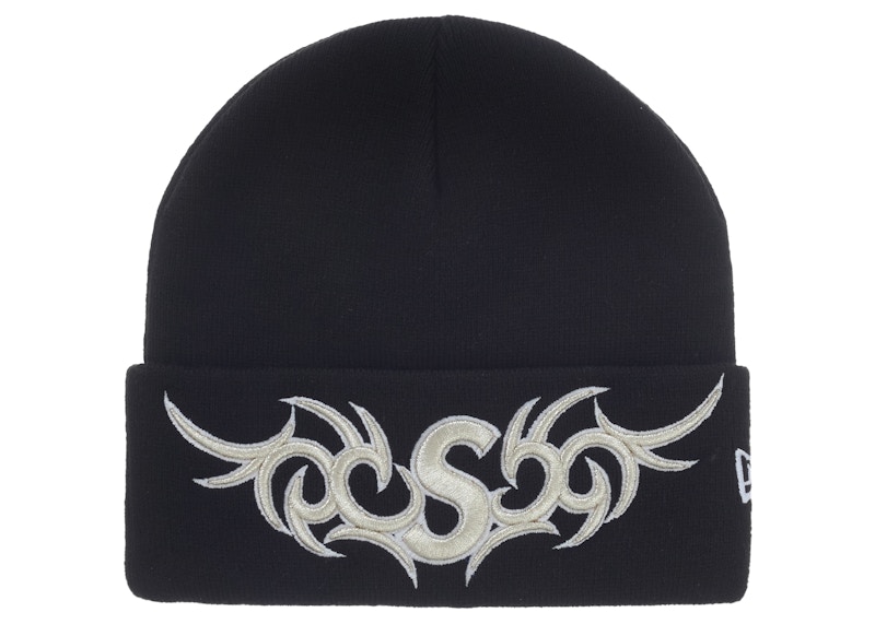 Supreme New Era Tribal S Logo Beanie Black - FW25 - JP